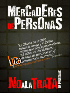 Banner "No a la trata" Banner "No a la trata"